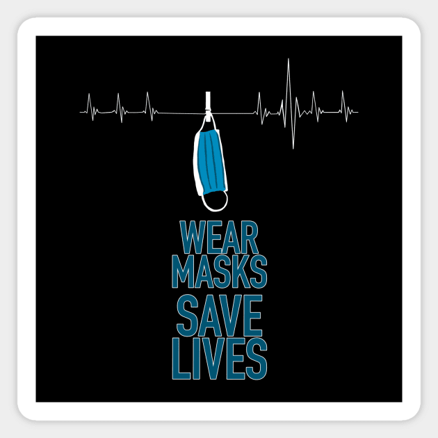 Wear Masks Save Lives Sticker by Thelmo